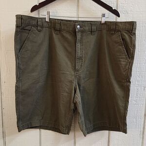 CARHARTT Men's Rugged Flex Relaxed Fit Canvas Work Shorts Faded Gray Cotton